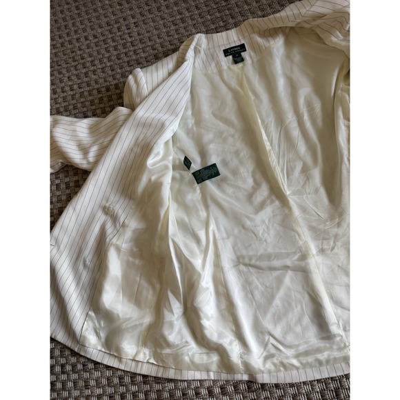 LAUREN RALPH LAUREN Double Breasted Blazer 100% Silk Pinstripe Women SZ 16 - Picture 11 of 11